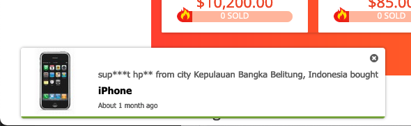 live sales notification extension for opencart